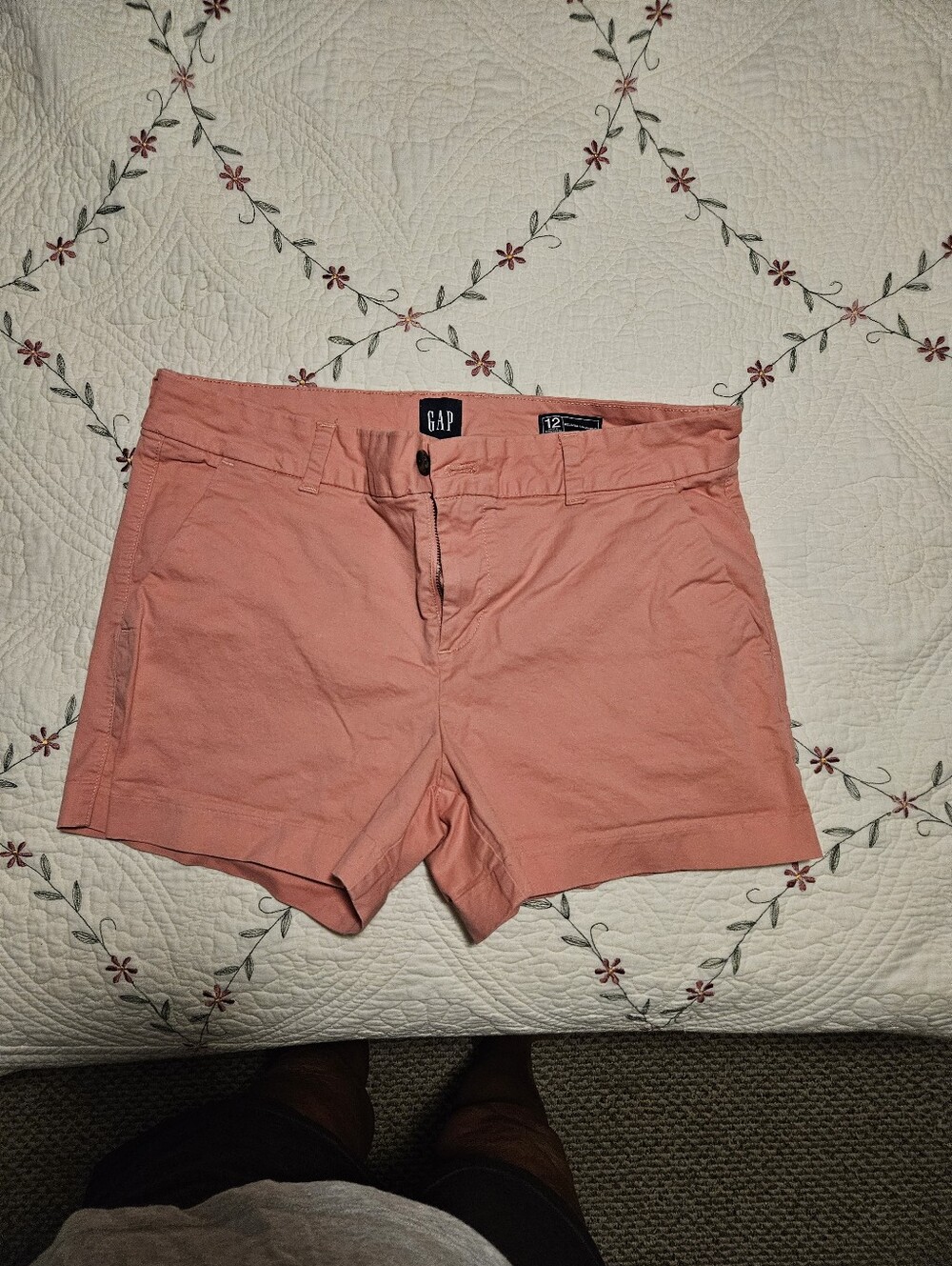 GAP Coral Pink Cotton Chino Shorts